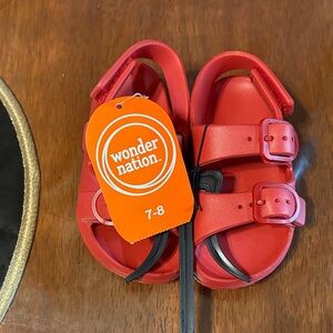 Wonder Nation Kids Bright Red Sandals